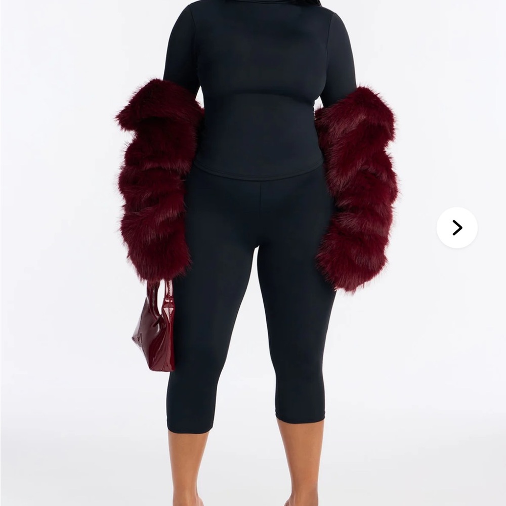 Fashion Nova Isabelle Mock Neck & Capri leggings set